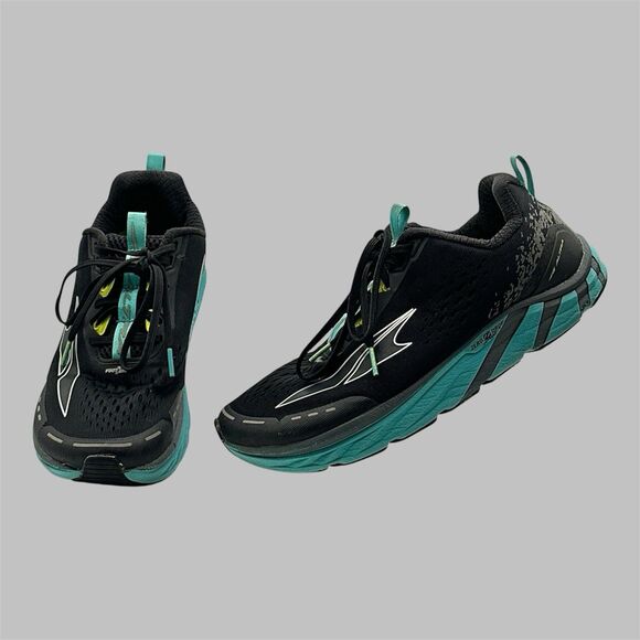 Altra Shoes - Altra Torin 4 Women's 7.5 Black Teal Athletic Running Sneakers Lace Up Low Top